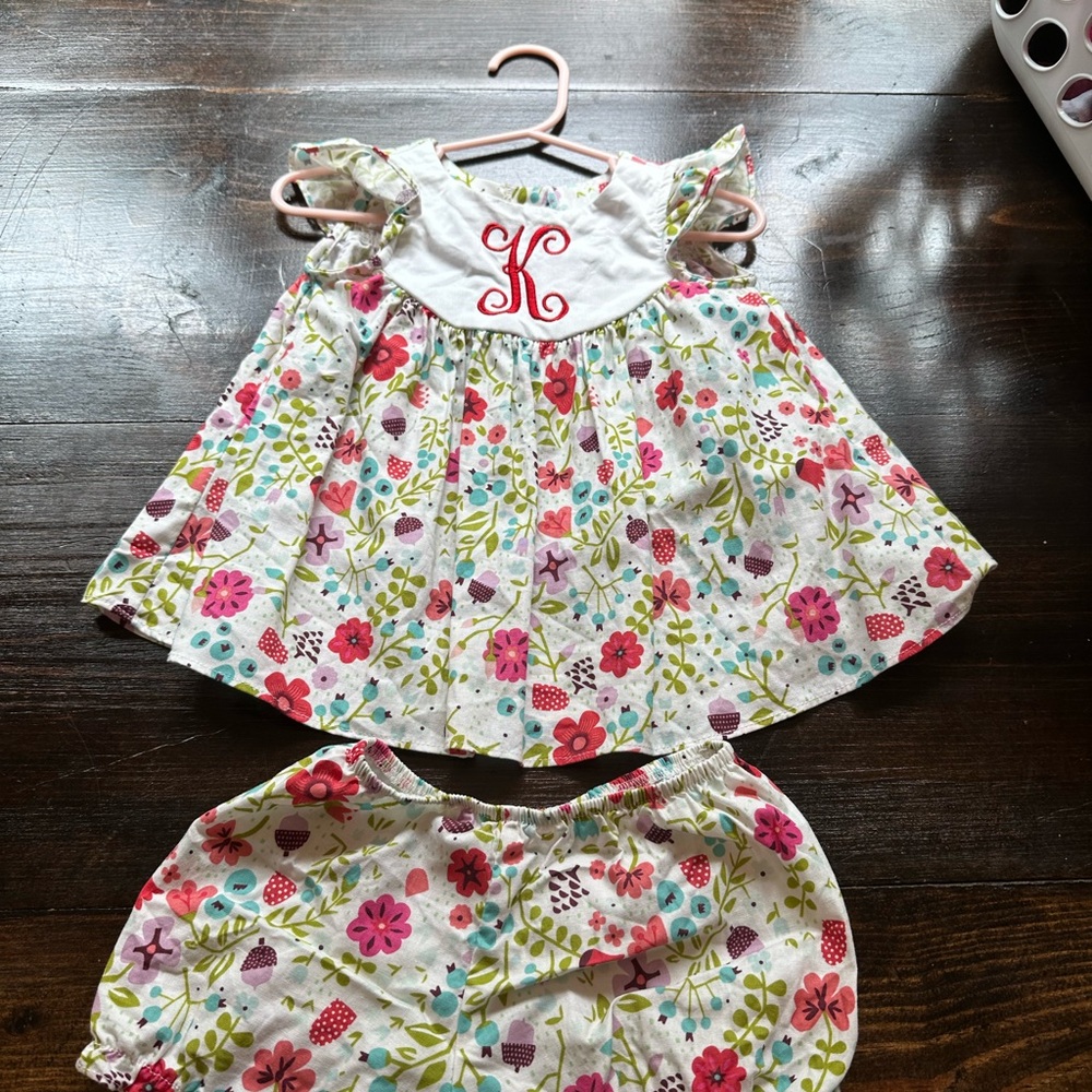 Monogram K dress with bloomers